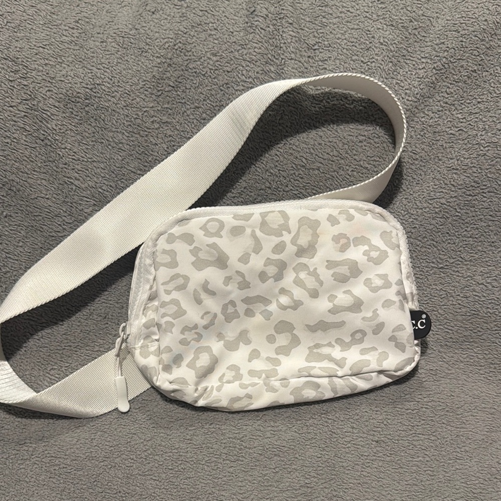 C.C White Leopard Print Women's Bag